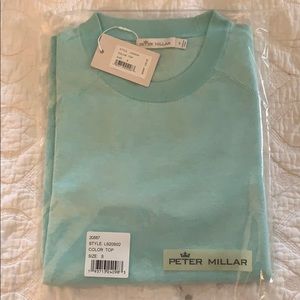 NWT Peter millar topaz blue crew neck sweater